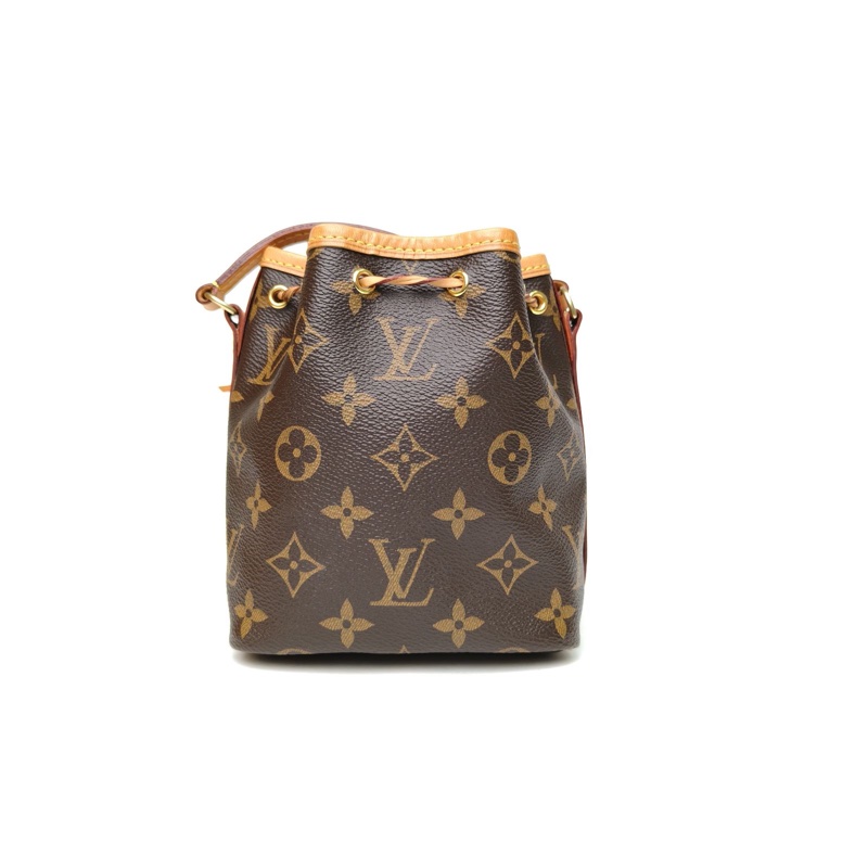 LOUIS VUITTON NOÉ水桶包Nano13老花PVC金扣肩背包2015-2