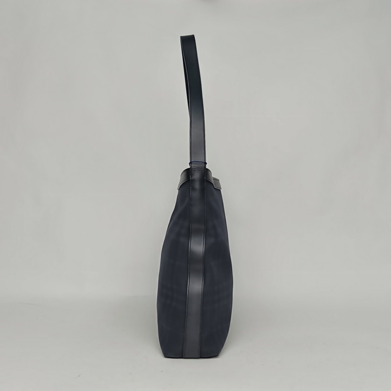 Burberry 拼色牛皮帆布Burberry手提包-1