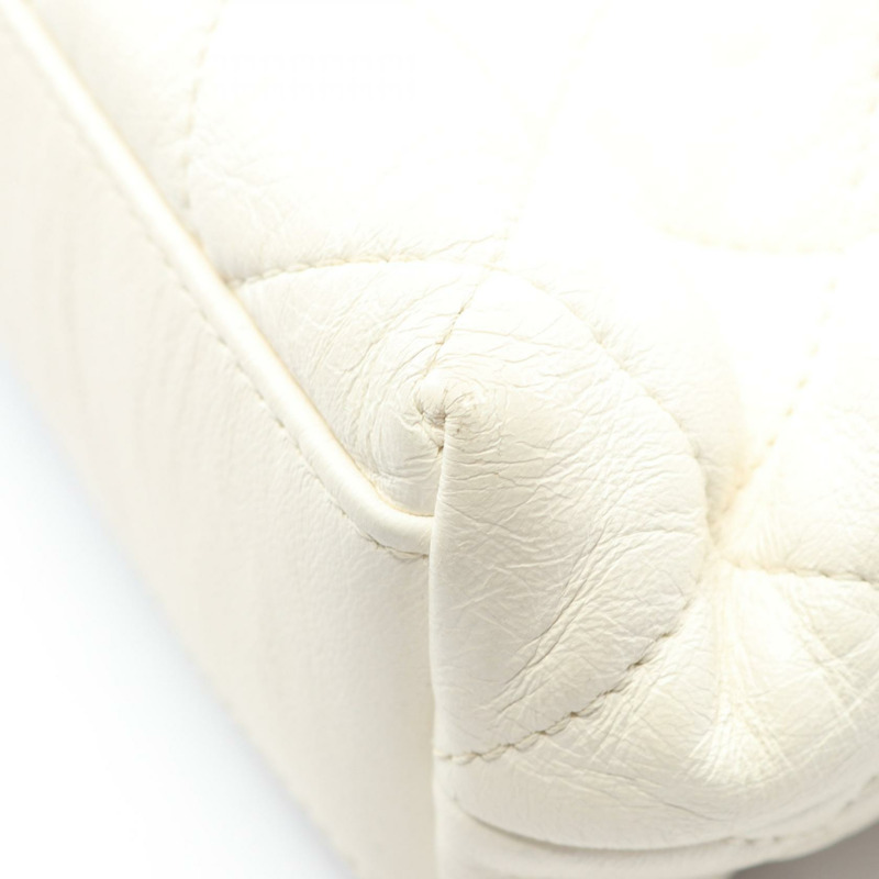 香奈兒 (CHANEL) 絎縫單肩包 AS2479 羊皮（綿羊皮）白色二手女款-6