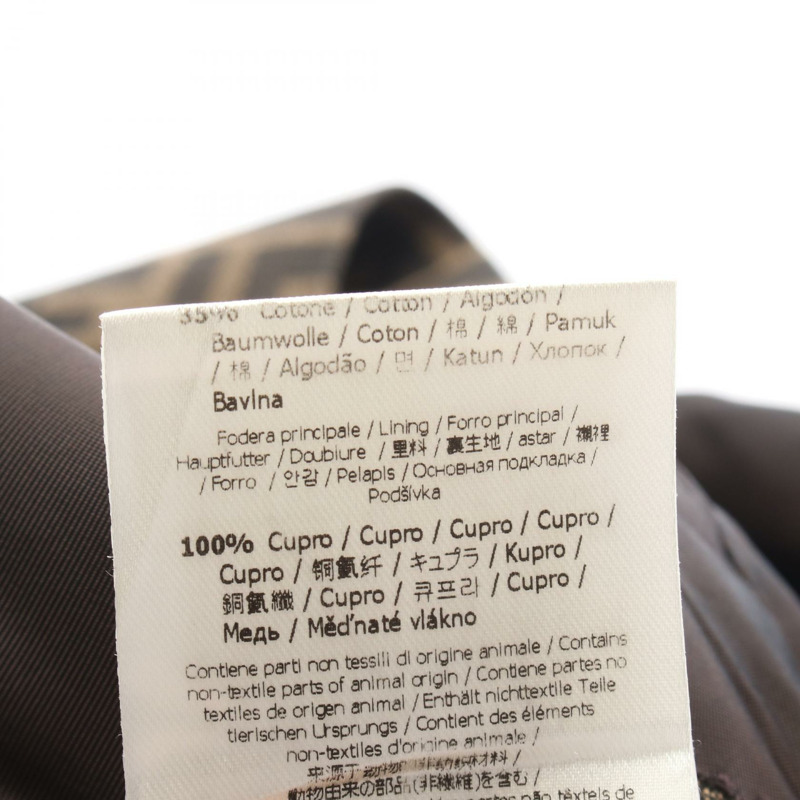 FENDI Zucca 修身西裝外套 #50 聚酯棕色 二手男款-4