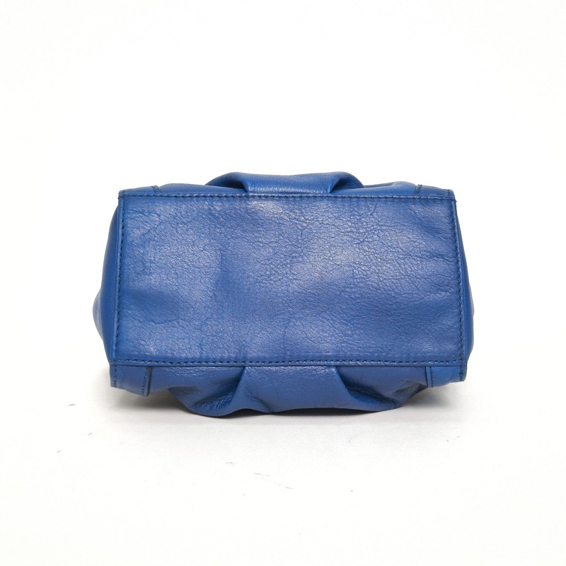 Burberry 藍色牛皮餃子包斜挎包mini號-3