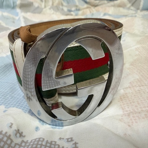 Gucci經典三線皮帶