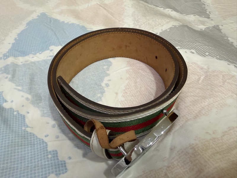 Gucci經典三線皮帶-3