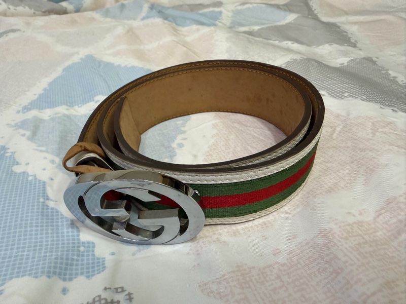 Gucci經典三線皮帶-4