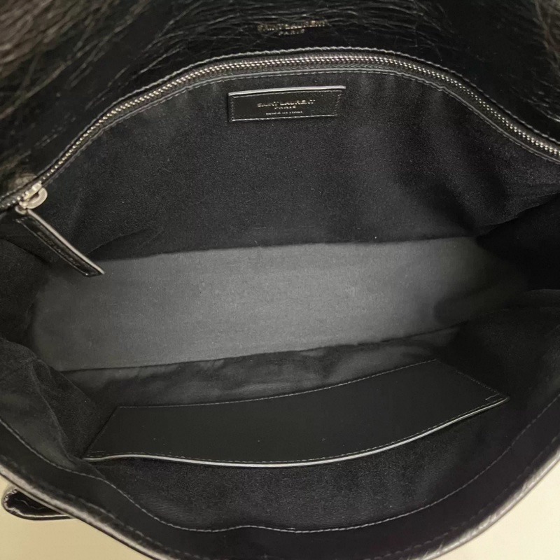 YSL聖羅蘭 Niki大號黑色全皮銀鏈郵差包-7