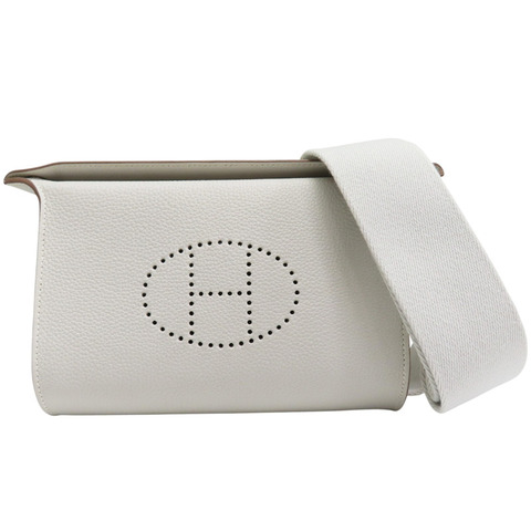 奶灰色 Togo牛皮 Videpoches 肩背包 B刻【HERMES 愛馬仕】