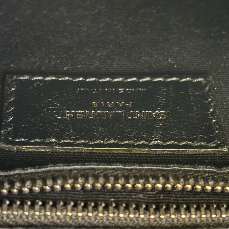 YSL黑色鱷魚壓紋小號掀蓋包MINI-12