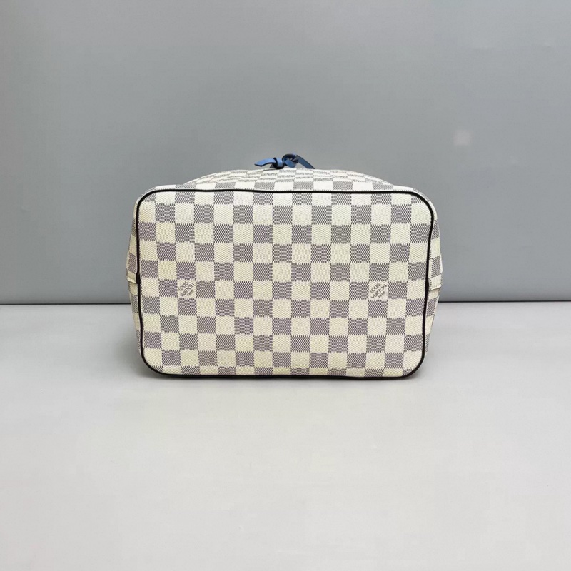 LV路易威登NeoNoe白棋盤格藍水桶包-3