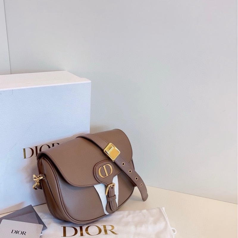 Dior 迪奧 bobby 中號 大象灰金扣-1