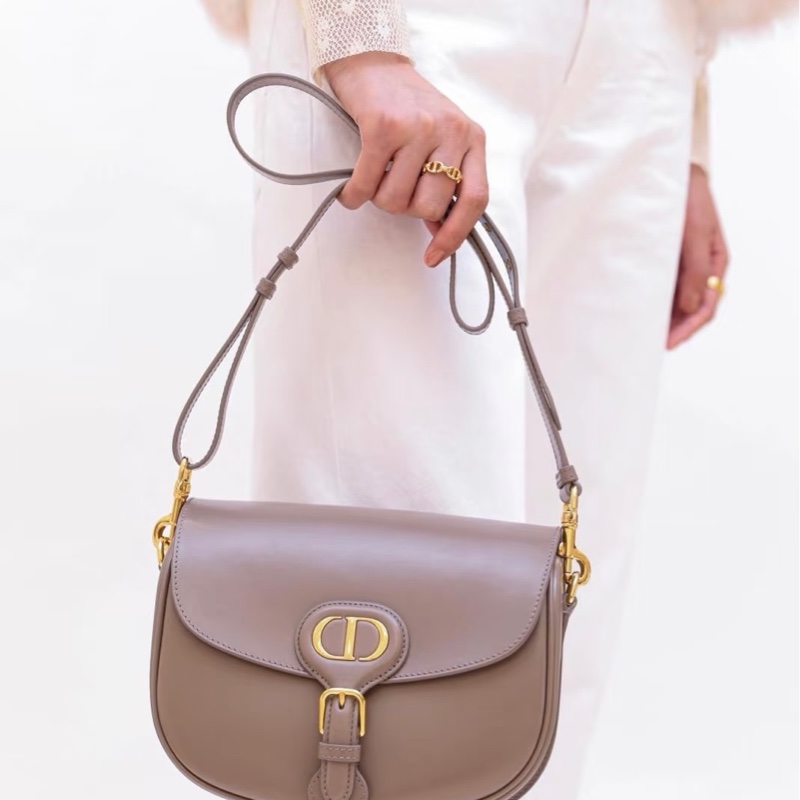 Dior 迪奧 bobby 中號 大象灰金扣-7