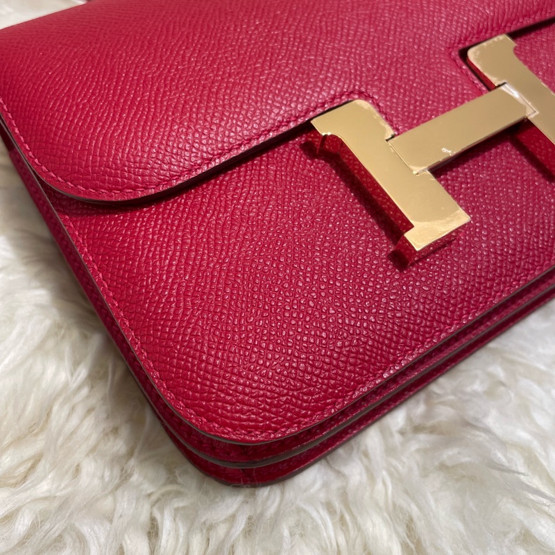 Hermes Mini Constance 紅色金扣-2