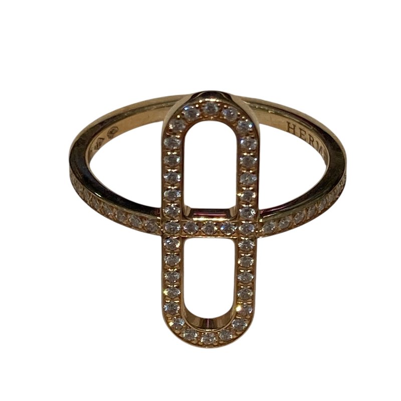 HERMES 愛馬仕 EVER CHAINE D'ANCRE RING 18K 鑽石 戒指 PG-0