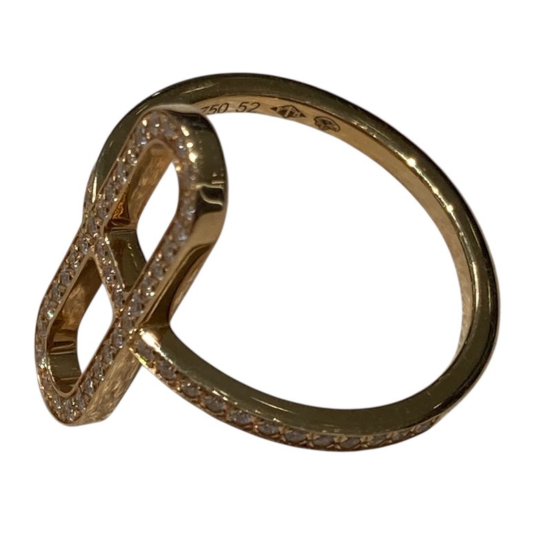 HERMES 愛馬仕 EVER CHAINE D'ANCRE RING 18K 鑽石 戒指 PG-3
