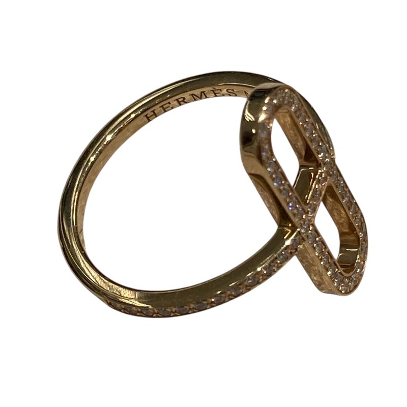 HERMES 愛馬仕 EVER CHAINE D'ANCRE RING 18K 鑽石 戒指 PG-4