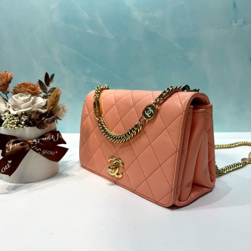 CHANEL mini金屬琺瑯手提鏈帶包-3
