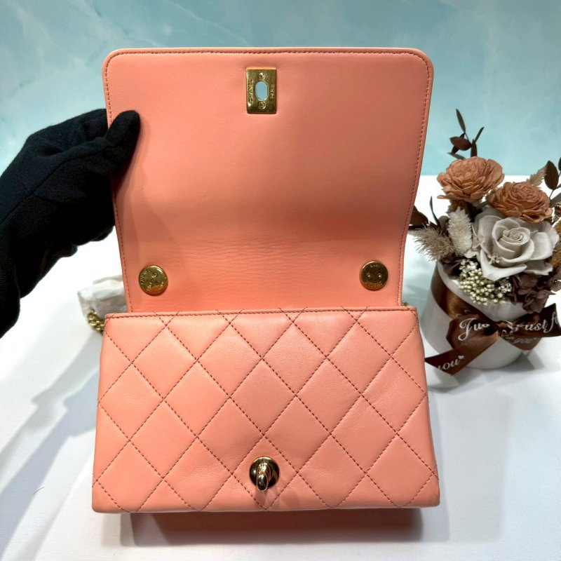 CHANEL mini金屬琺瑯手提鏈帶包-4