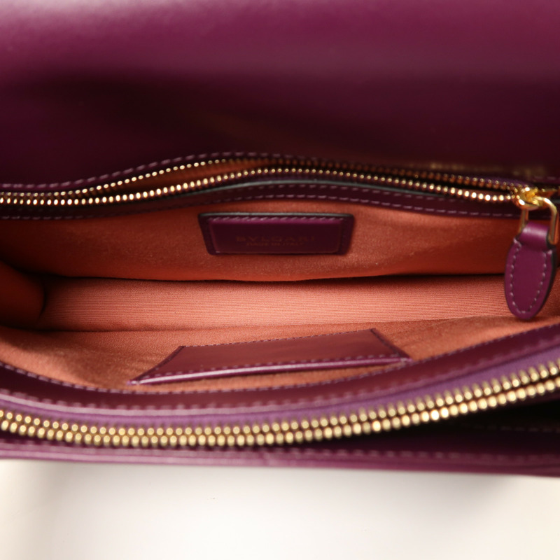 BVLGARI 牛皮皮革Serpenti Forever鏈帶肩背袋-4