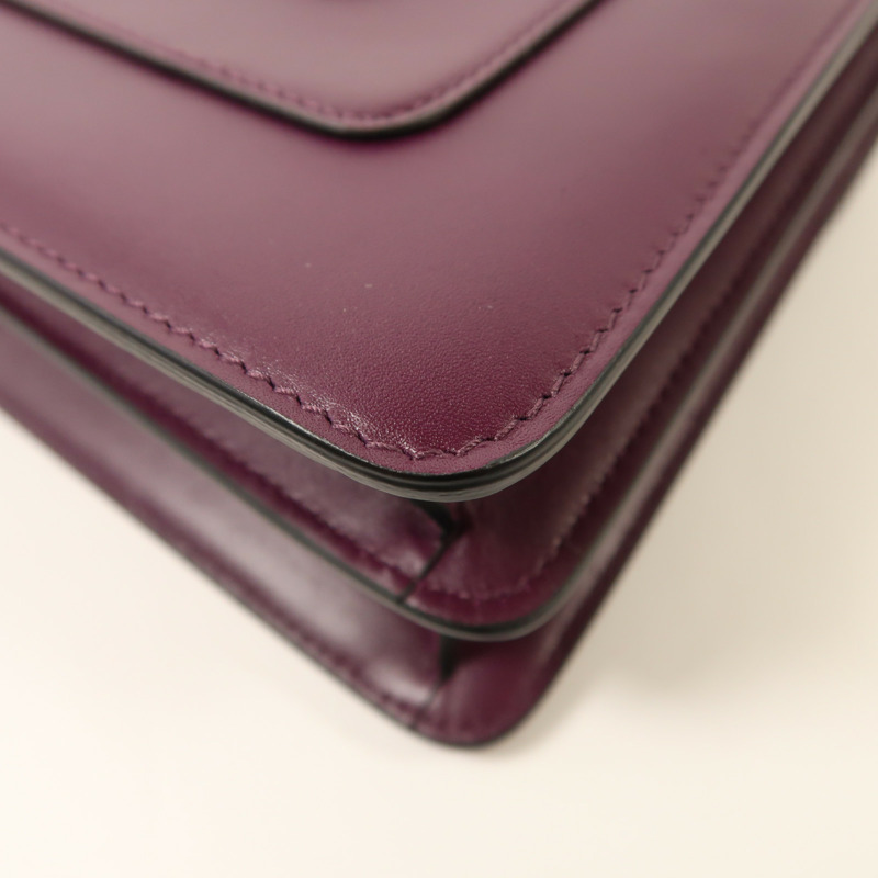 BVLGARI 牛皮皮革Serpenti Forever鏈帶肩背袋-14