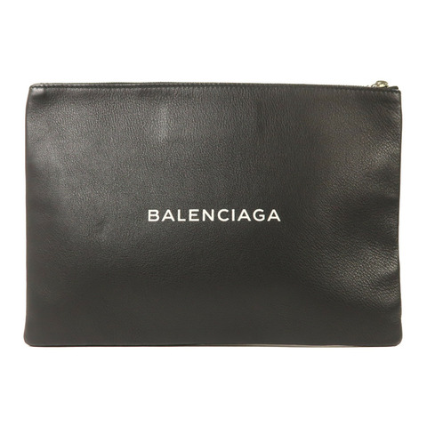 BALENCIAGA 牛皮皮革Clutch Bag銀扣手拿包