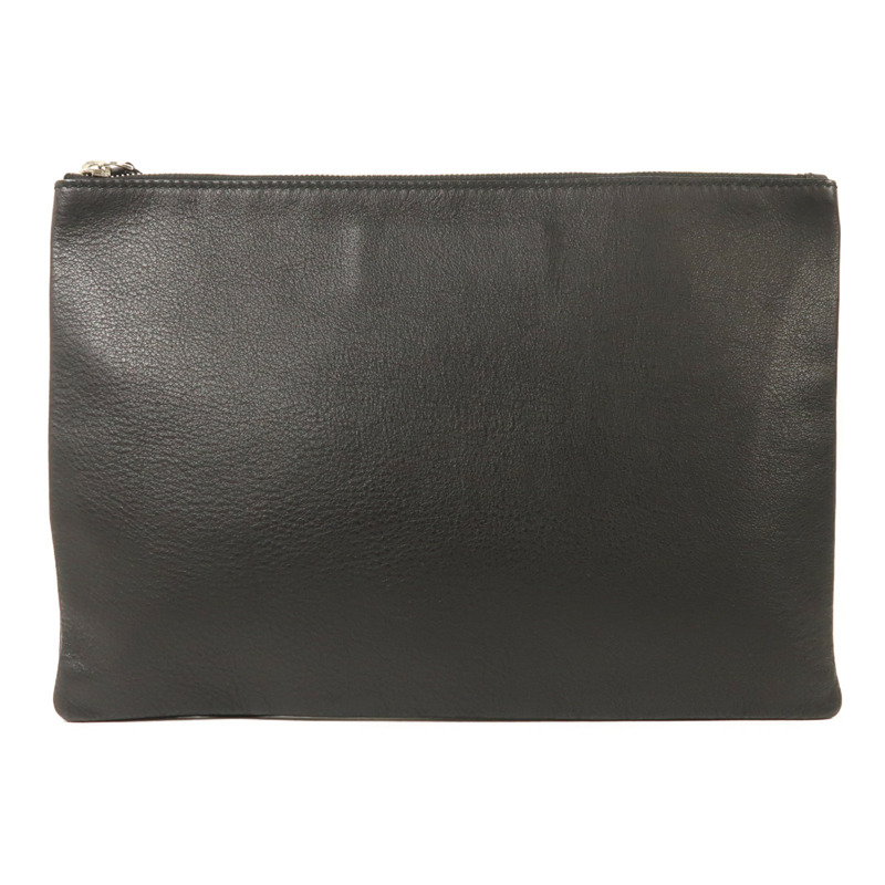 BALENCIAGA 牛皮皮革Clutch Bag銀扣手拿包-1