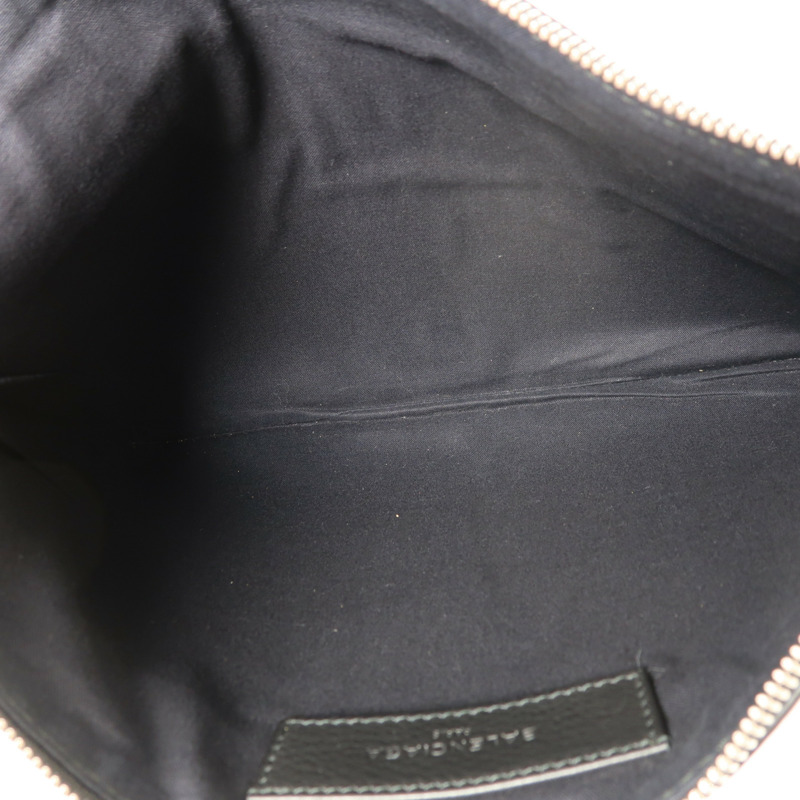 BALENCIAGA 牛皮皮革Clutch Bag銀扣手拿包-4