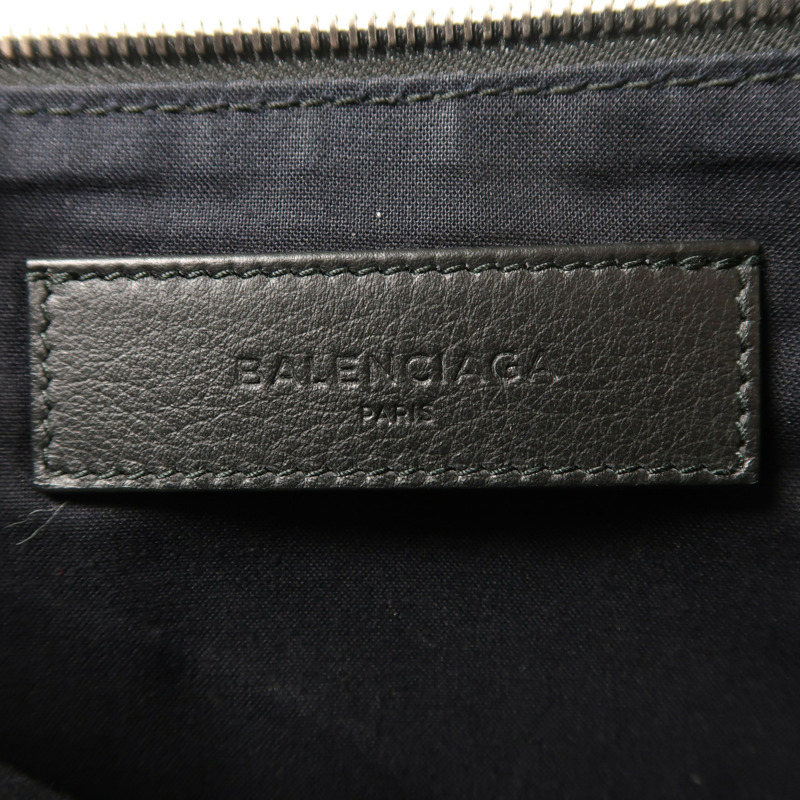 BALENCIAGA 牛皮皮革Clutch Bag銀扣手拿包-5