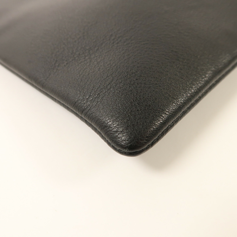 BALENCIAGA 牛皮皮革Clutch Bag銀扣手拿包-9