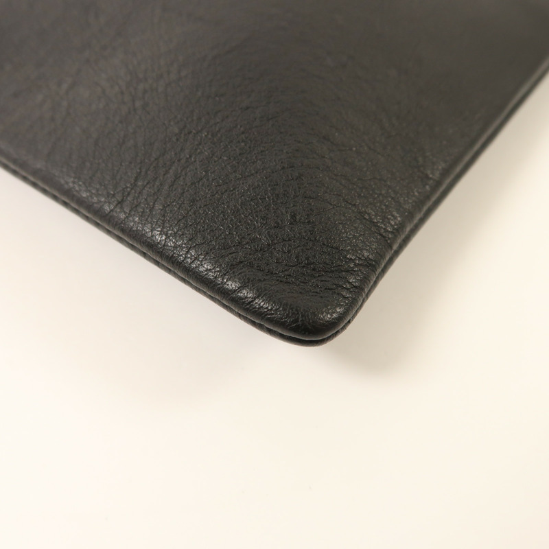 BALENCIAGA 牛皮皮革Clutch Bag銀扣手拿包-10