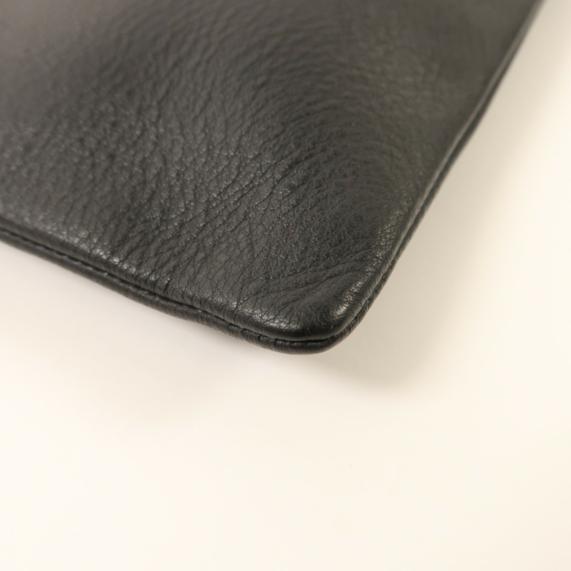 BALENCIAGA 牛皮皮革Clutch Bag銀扣手拿包-11