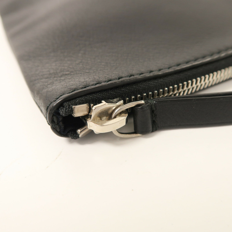 BALENCIAGA 牛皮皮革Clutch Bag銀扣手拿包-13