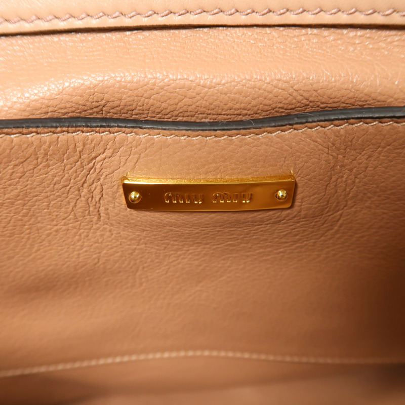 Miu Miu 牛皮皮革2 Way Shoulder金扣手挽肩背兩用袋-7