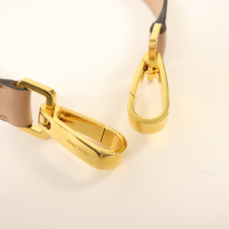Miu Miu 牛皮皮革2 Way Shoulder金扣手挽肩背兩用袋-25