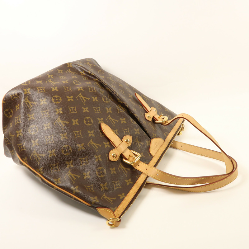 LOUIS VUITTON Monogram Palermo GM金扣手挽肩背兩用袋棕色-7