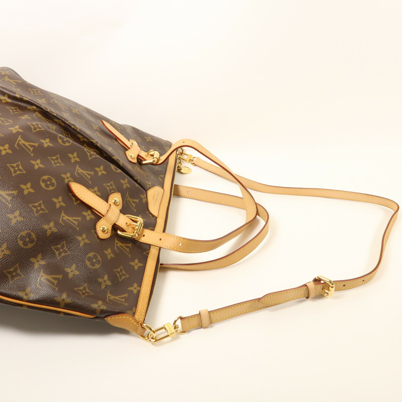 LOUIS VUITTON Monogram Palermo GM金扣手挽肩背兩用袋棕色-8