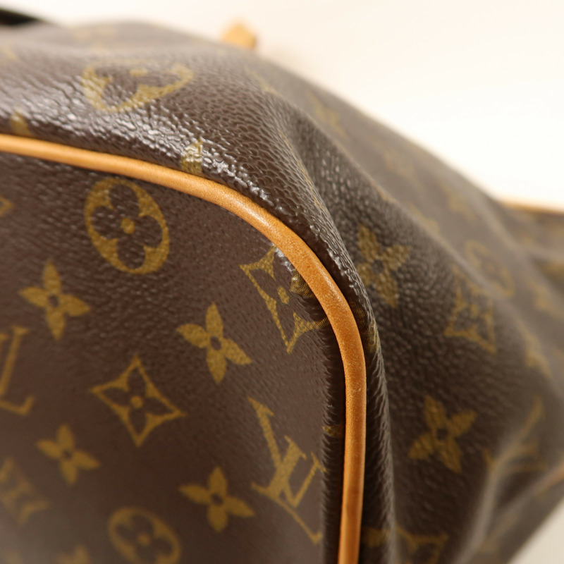 LOUIS VUITTON Monogram Palermo GM金扣手挽肩背兩用袋棕色-10