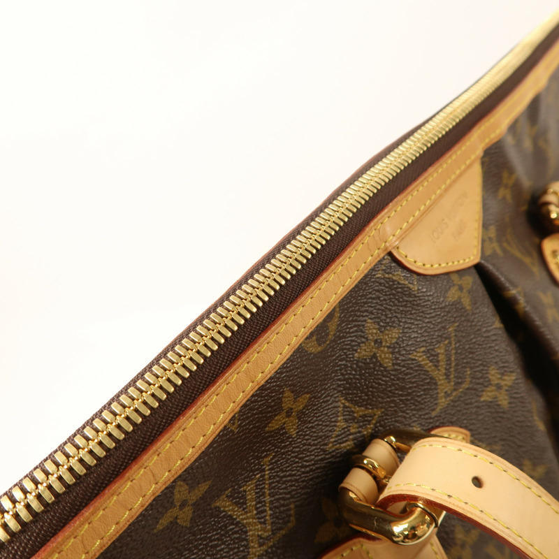 LOUIS VUITTON Monogram Palermo GM金扣手挽肩背兩用袋棕色-18