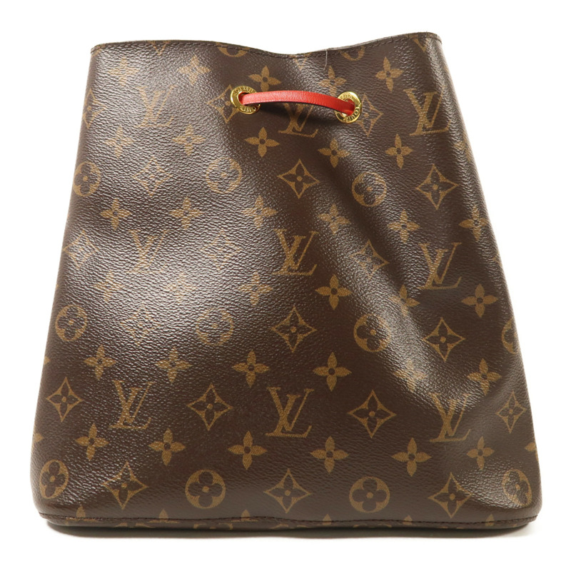 LOUIS VUITTON Monogram Neo Noe Bucket Bag金扣肩背袋Coquelicot-1