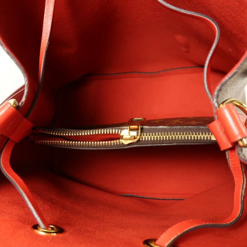 LOUIS VUITTON Monogram Neo Noe Bucket Bag金扣肩背袋Coquelicot-4