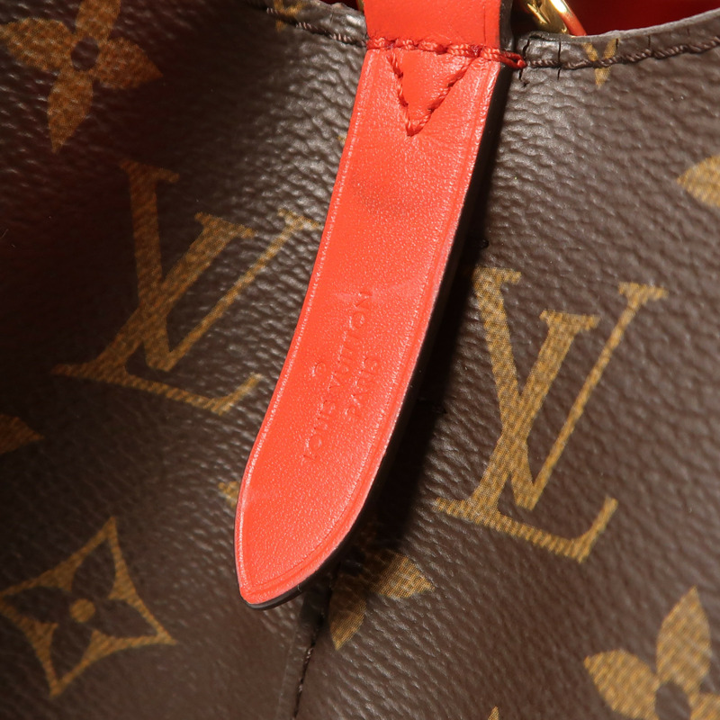 LOUIS VUITTON Monogram Neo Noe Bucket Bag金扣肩背袋Coquelicot-5