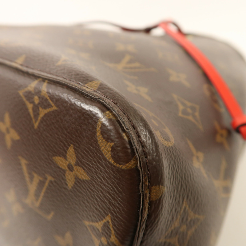 LOUIS VUITTON Monogram Neo Noe Bucket Bag金扣肩背袋Coquelicot-8
