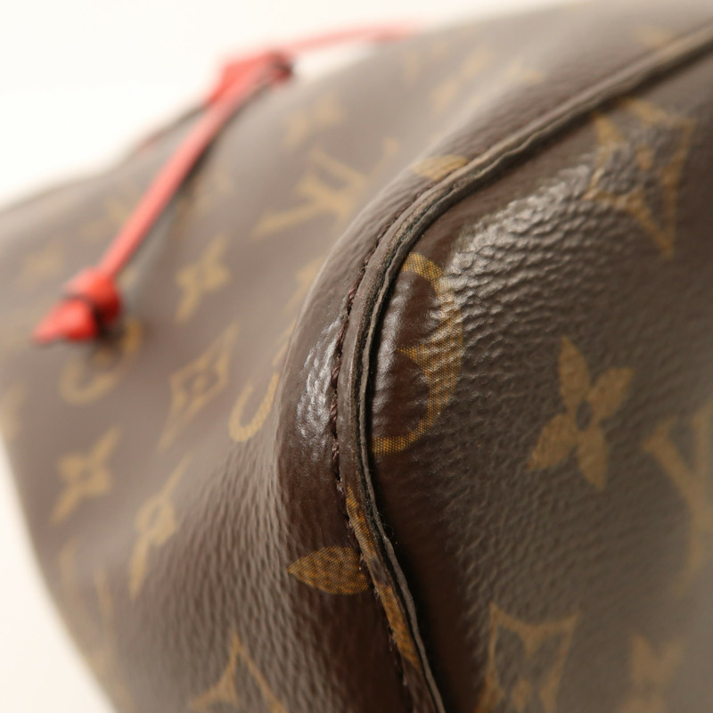 LOUIS VUITTON Monogram Neo Noe Bucket Bag金扣肩背袋Coquelicot-9