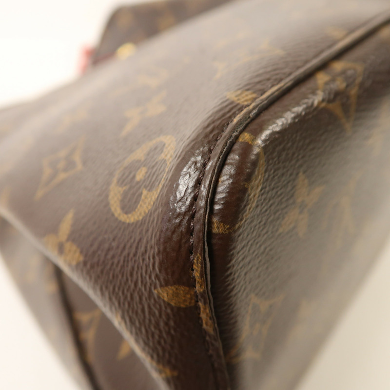 LOUIS VUITTON Monogram Neo Noe Bucket Bag金扣肩背袋Coquelicot-11