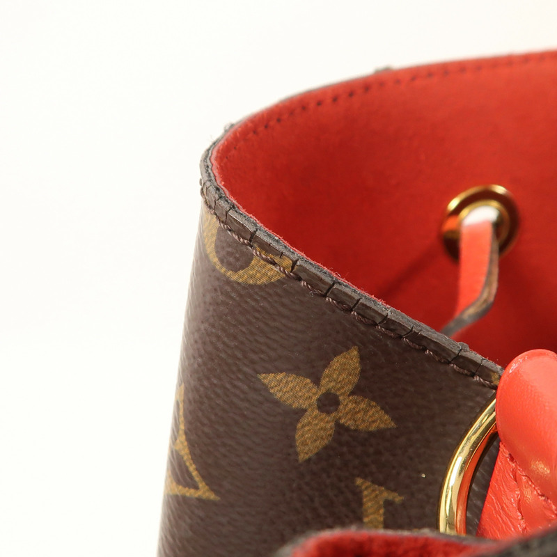 LOUIS VUITTON Monogram Neo Noe Bucket Bag金扣肩背袋Coquelicot-14