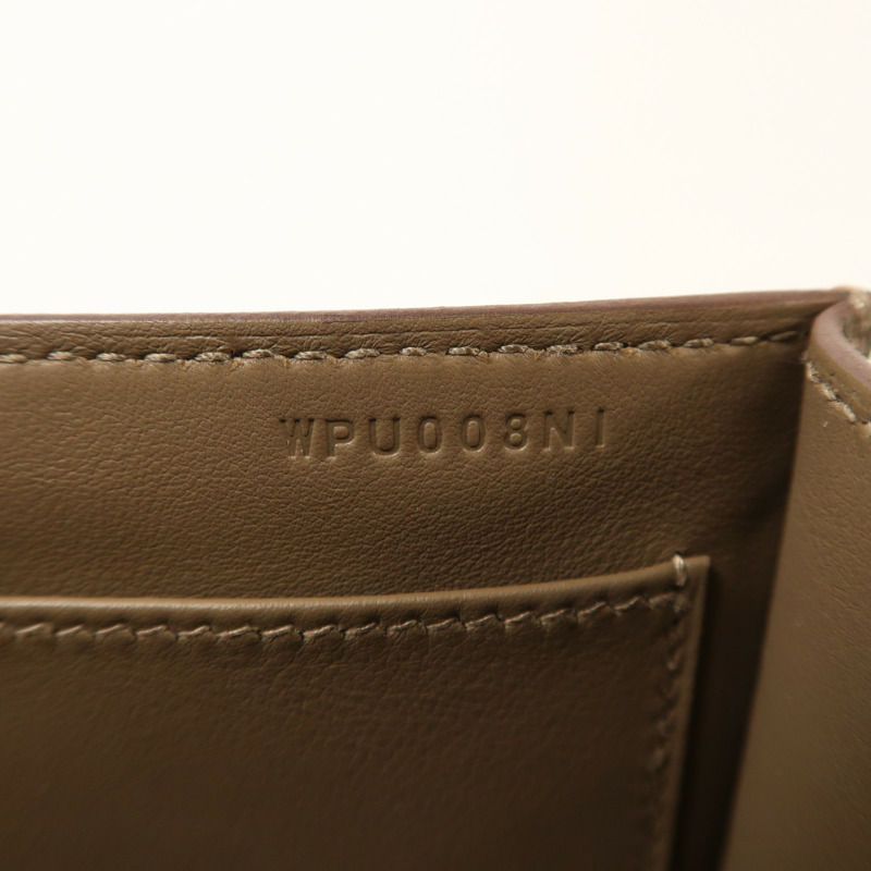 HERMES Chevre皮革Geta銀扣肩背袋Etoupe-6