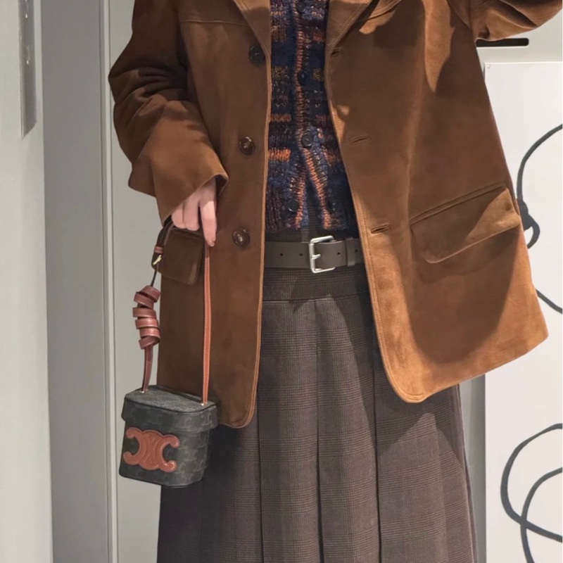 Celine賽琳 Box Cuir Triomphe焦糖凱旋門老花迷你盒子包-3