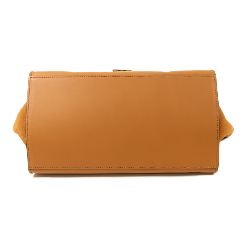 CELINE 牛皮皮革/麂皮皮革Trapeze金扣手挽肩背兩用袋-3