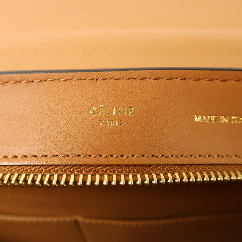 CELINE 牛皮皮革/麂皮皮革Trapeze金扣手挽肩背兩用袋-5