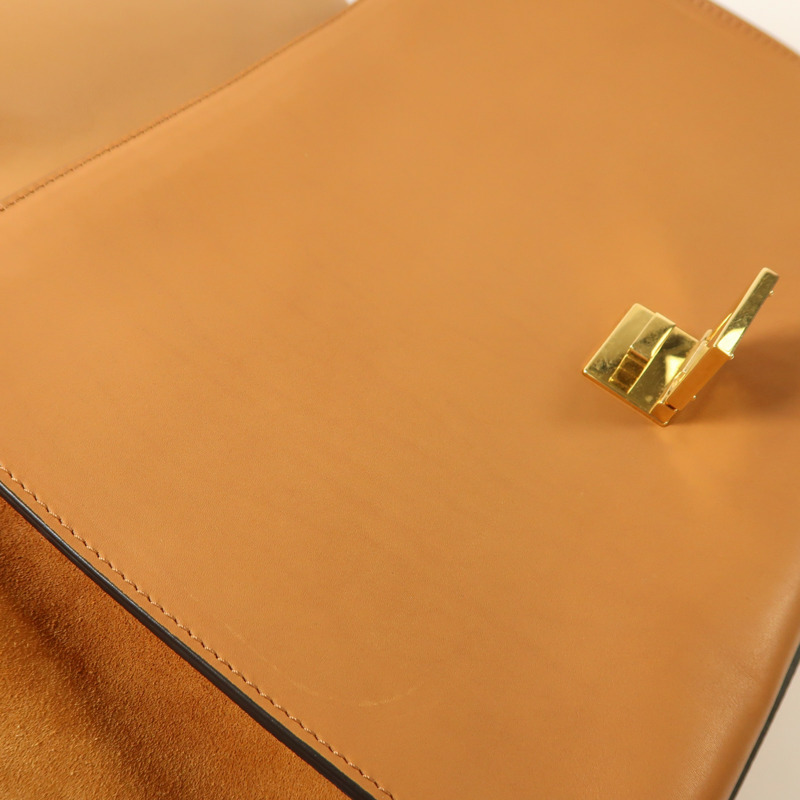 CELINE 牛皮皮革/麂皮皮革Trapeze金扣手挽肩背兩用袋-26