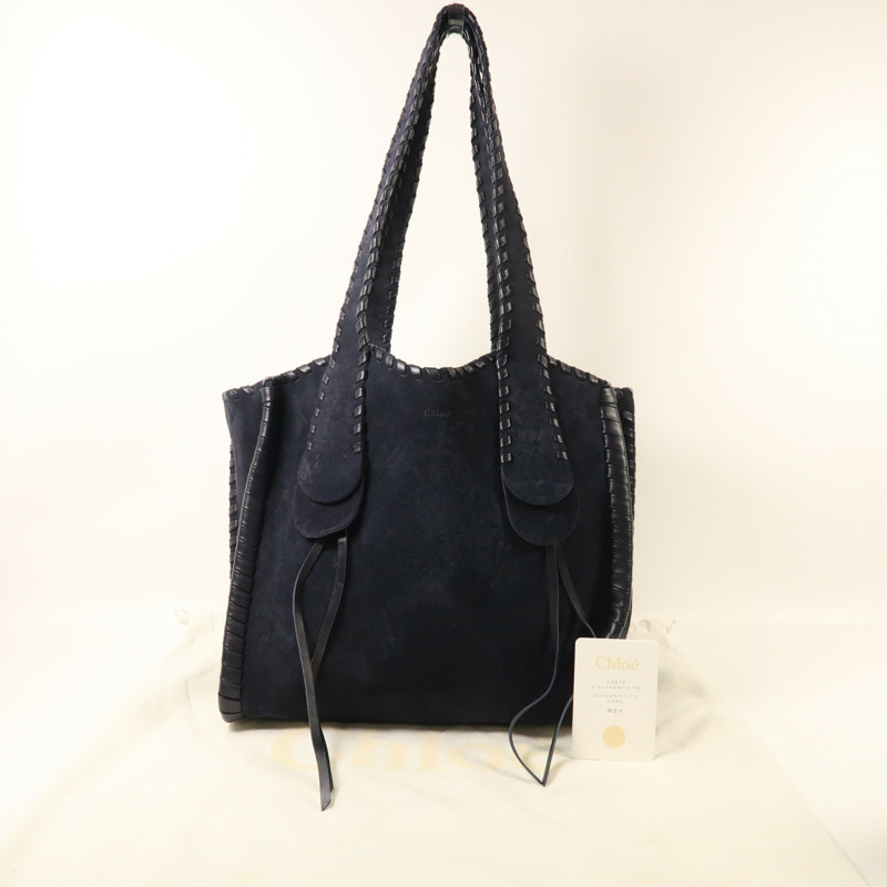 Chloe 麂皮皮革/牛皮皮革Monty Tote Bag肩背袋-11