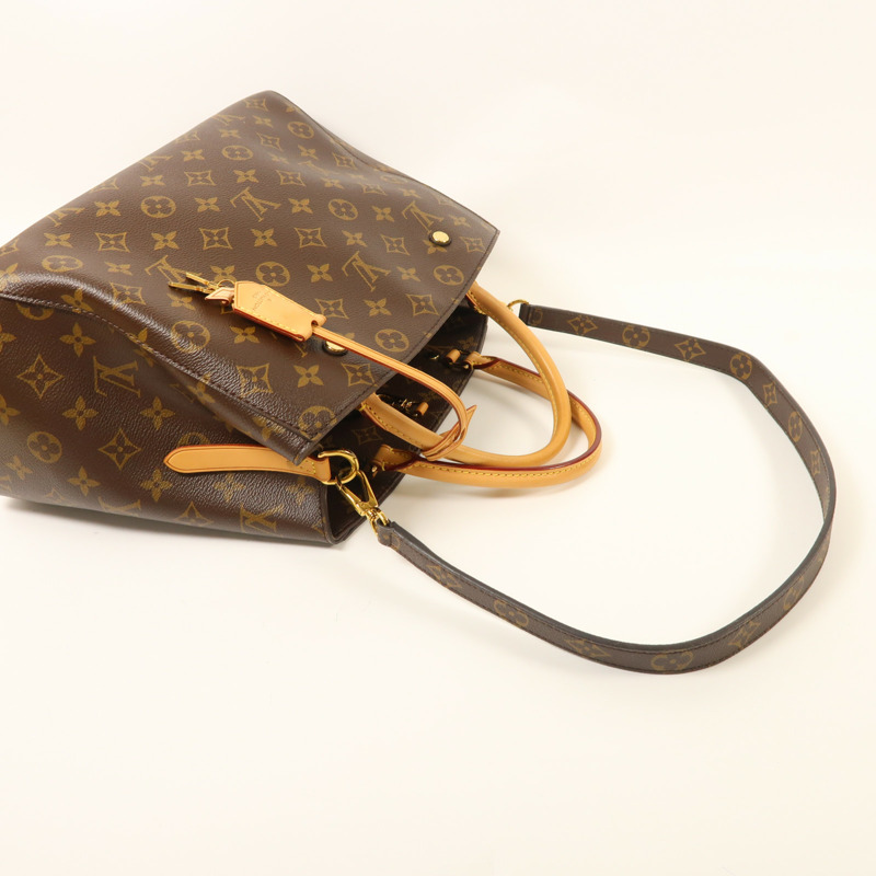 LOUIS VUITTON Monogram Montaigne MM金扣手挽肩背兩用袋-8